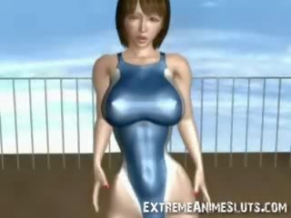 3D Ogre Cums on Japan Girl!
