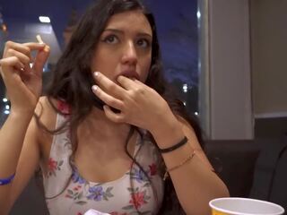 Latina loves McDonaldÃÂ¢ÃÂÃÂs Ice cream with cum on it and a toy inside her