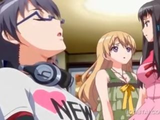 Blonde Busty 3d Anime Showing Big Tits At School