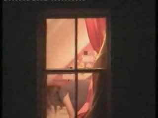 魅惑的な モデル キャッチ ヌード で 彼女の 部屋 バイ a 窓 のぞき見をする人