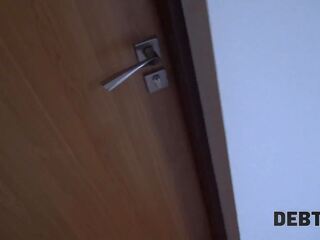 DEBT4k. femme fatale avoids problems by having quick x rated clip with the landlord