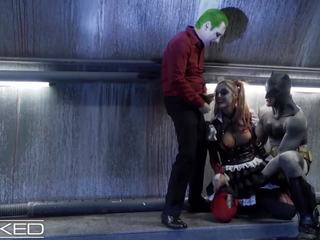 Méchant - harley quinn baise joker & batman: gratuit hd x évalué film 0b