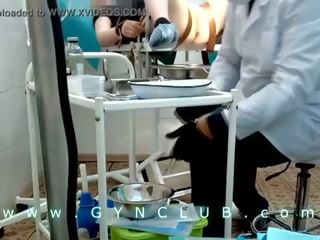 Orgasm on gyno chair