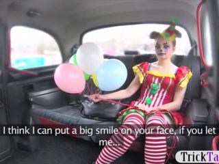 Beautiful damsel in costume likes drivers phallus in her pussy