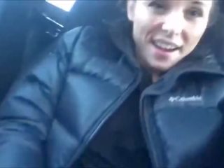 Busty Teen Masturbating in Parter's Car