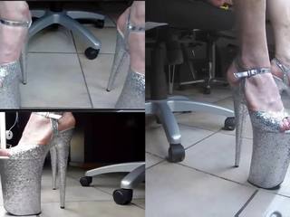 Web kamera mov with 10 inch glitter tumit, bayan video 8b