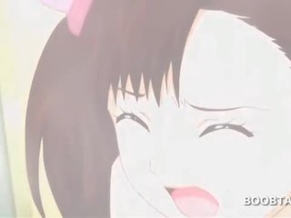 Bathroom anime xxx clip with innocent teen naked lover