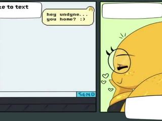 짧은 distance relationship~undertale 만화의 dub(alphys x undyne)