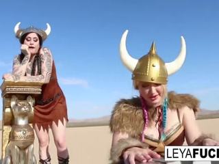 Leya the Viking Takes a Gold Trophy Up Her Ass