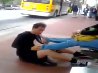 Public foot femdom