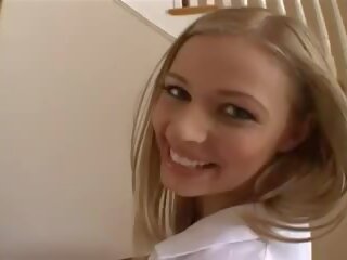 Attractive Blonde Mary Anne Fucks Herself Eagerly by the Big shaft