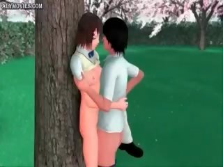 Animated sweetheart Having adult video In Park